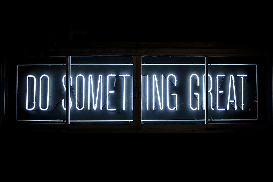 Do Something Great neon sign